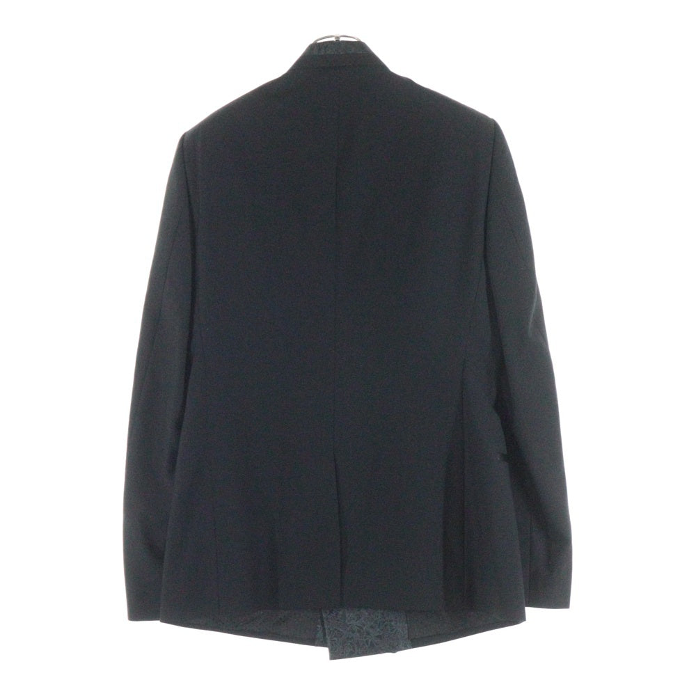 DOLCE & GABBANA(ドルチェアンドガッバーナ) 襟花柄 ダブルブレストテーラードジャケット ブラック