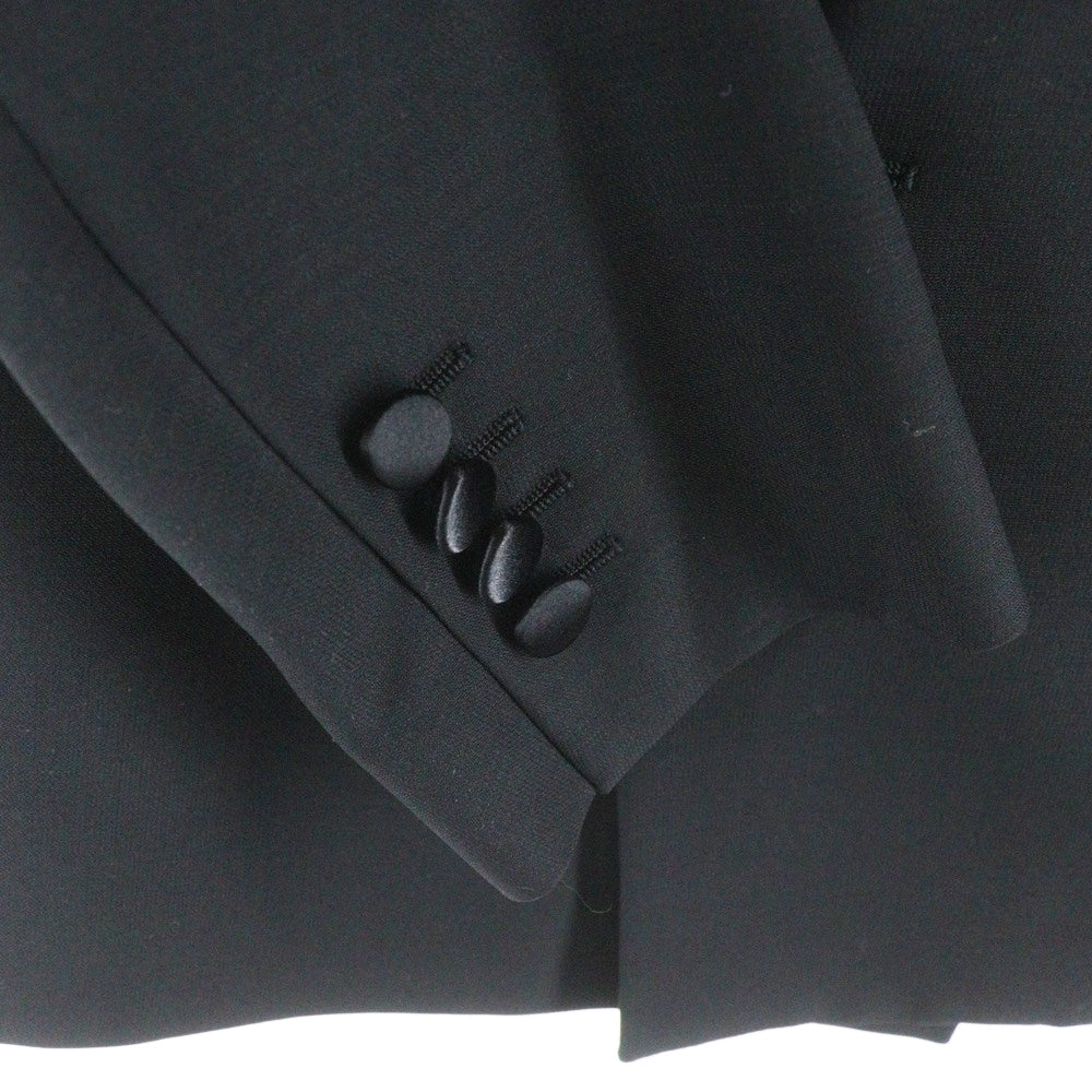 DOLCE & GABBANA(ドルチェアンドガッバーナ) 襟花柄 ダブルブレストテーラードジャケット ブラック