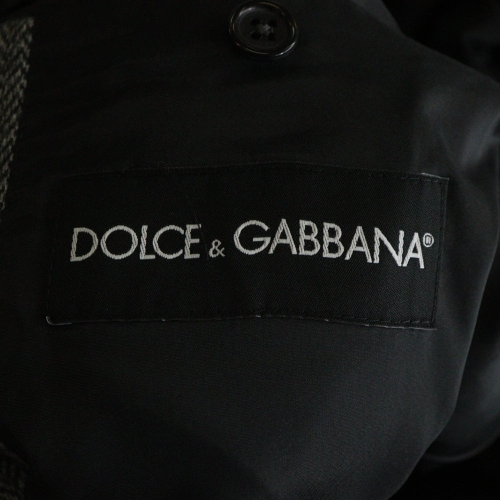 DOLCE & GABBANA(ドルチェアンドガッバーナ) ヘリンボーン柄 ウールテーラードジャケット グレー