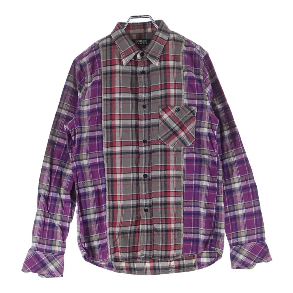 HYSTERIC GLAMOUR(ヒステリックグラマー) 切り替え チェック ネル長袖