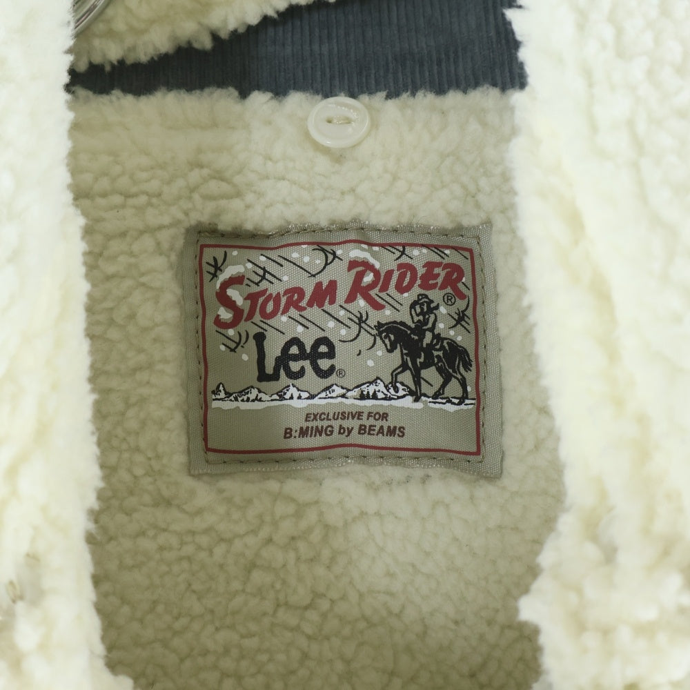 LEE(リー) ×BEAMS別注 STORM RIDER ストームライダー 裏地ボア コーデュロイ ジャケット グレー LB0203