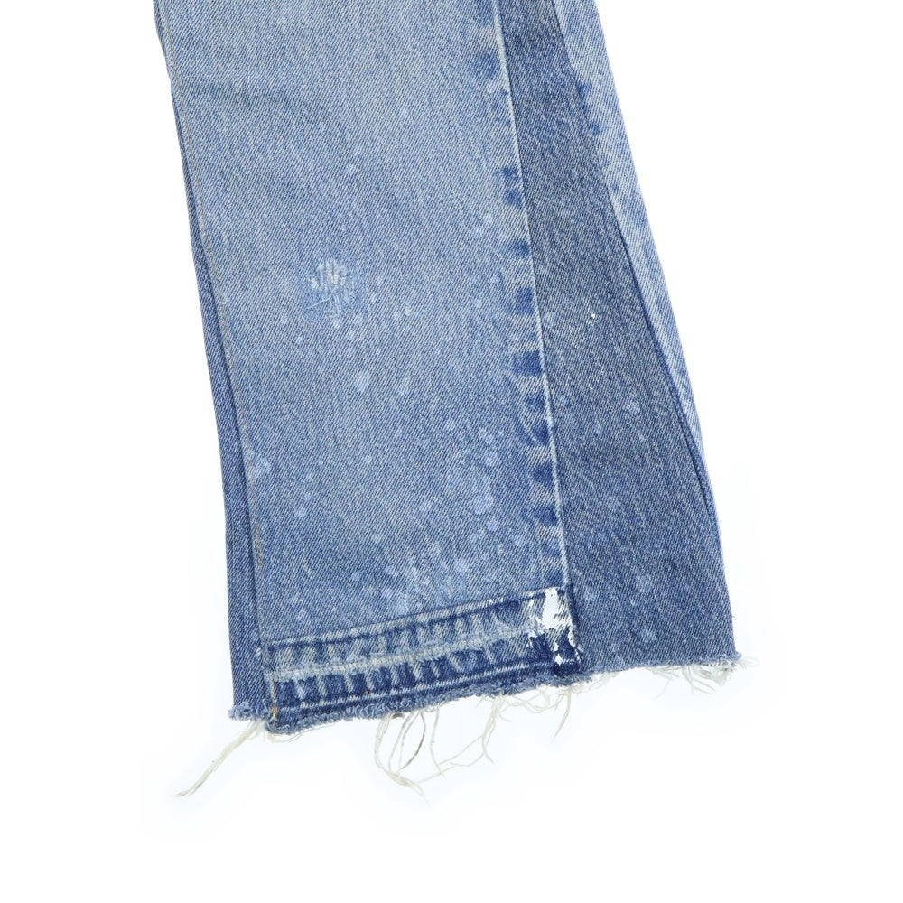 GALLERY DEPT.(ギャラリーデプト) INDIANA FLARE PANTS インディアナフレア ダメージ再構築デザイン ボタンフライ デニムパンツ インディゴ