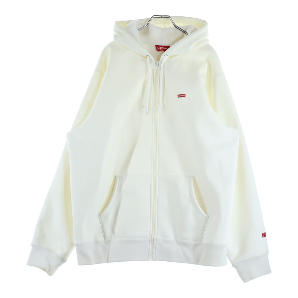 SUPREME(シュプリーム) WINDSTOPPER Zip Up Hooded Sweatshirt スモールボックスロゴ ジップアップ フーデッド スウェットパーカー ホワイト
