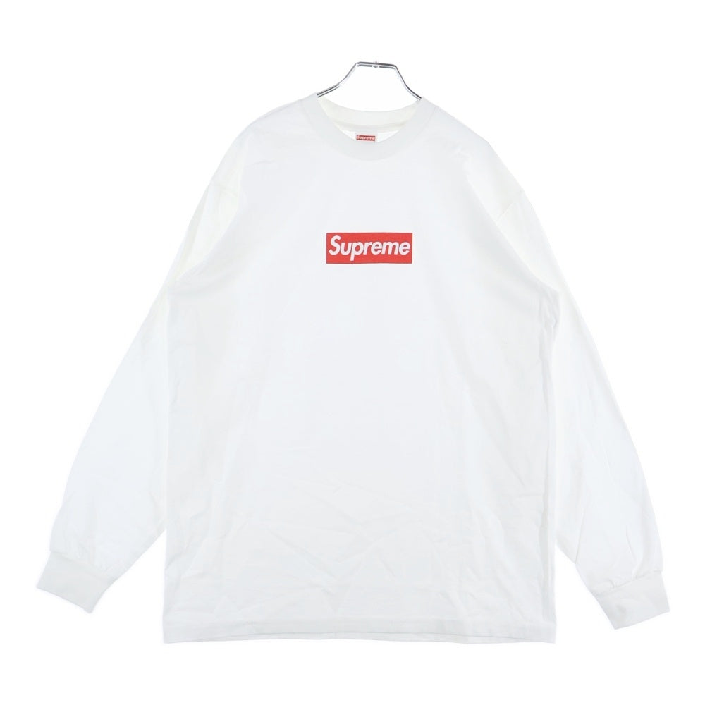 Supreme ボックスロゴ長袖Tシャツ Lサイズ ホワイト SUPREME(シュプリーム) Box Logo L/S Tee ボックスロゴ クルーネック