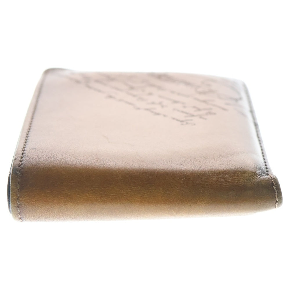 Berluti(ベルルッティ) カリグラフィ エッセンシャル エピュール 二つ折り コンパクトウォレット ブラウン