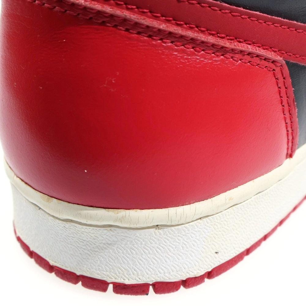 NIKE(ナイキ) 【観賞用 1994年製】 Air Jordan 1 High Bred エアジョーダン 1 ブレッド ハイカットスニーカー ブラック/レッド US9.5/27.5cm 130207-061