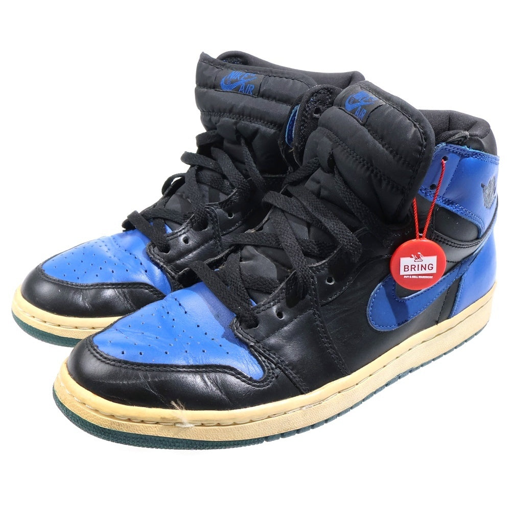NIKE(ナイキ) 【観賞用 2001年製】 Air Jordan 1 Retro High Royal エアジョーダン1 レトロ ロイヤル ハイカットスニーカー ブラック/ブルー US9.5/27.5cm 136066-041