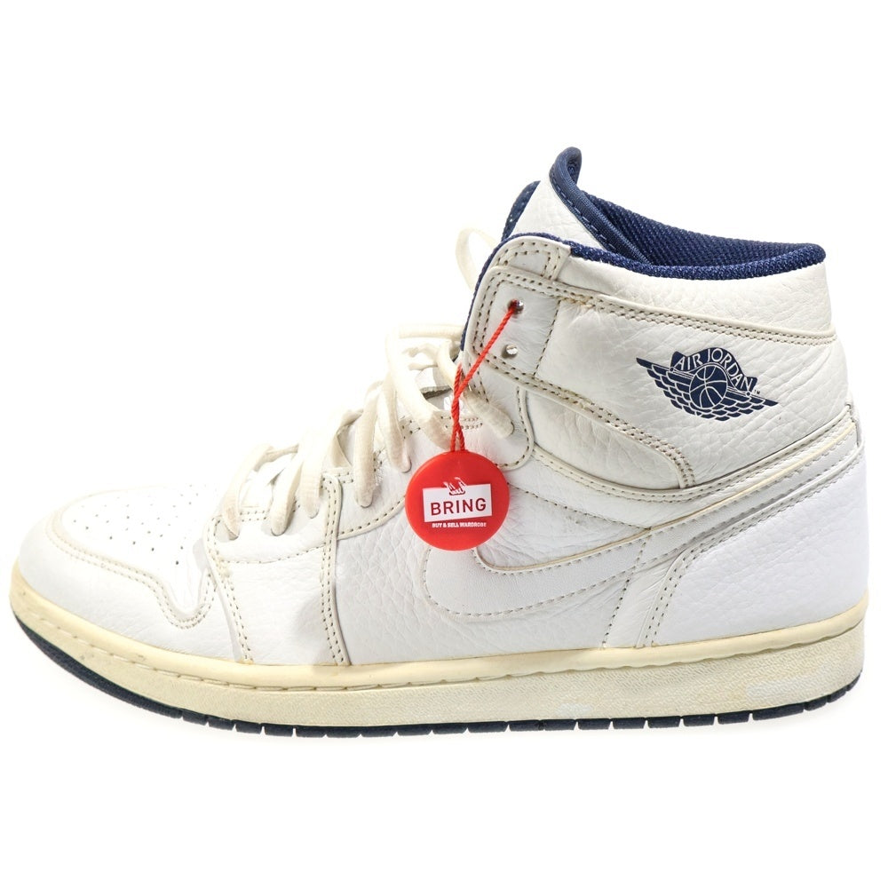 NIKE(ナイキ) 【観賞用 2001年製】 Air Jordan 1 Retro Japan エアジョーダン1 レトロ ジャパン ハイカットスニーカー ホワイト/ネイビー US10/28cm 136060-111