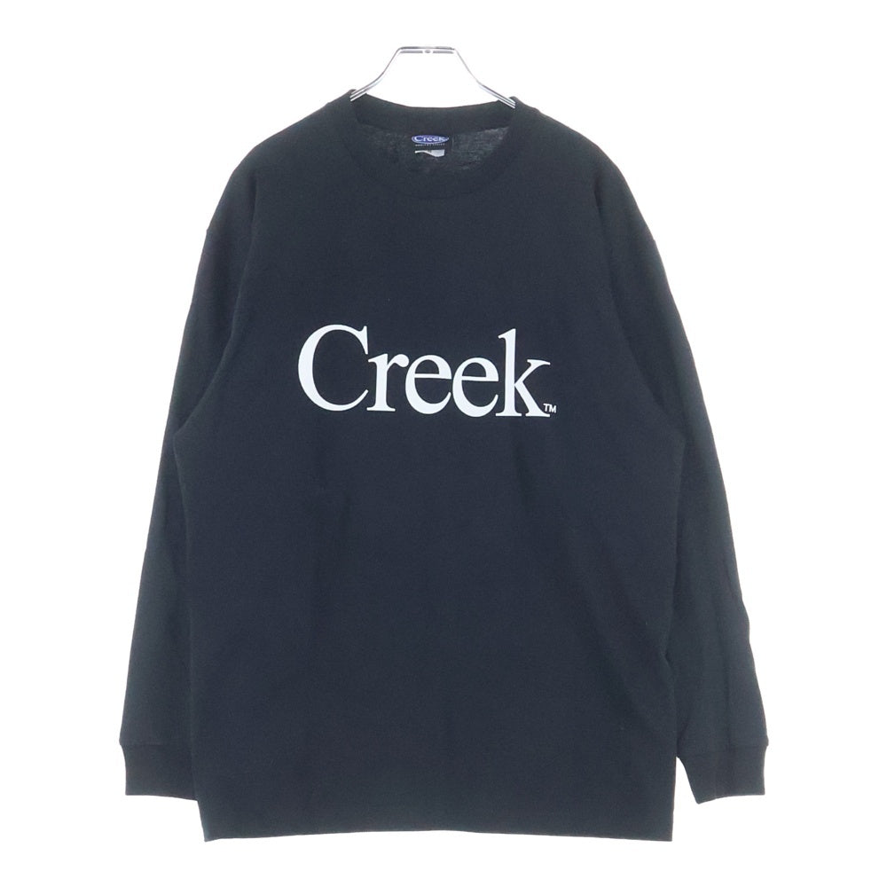 Creek Angler's Device(クリーク アングラーズ デバイス) フロントロゴ クルーネック 長袖Tシャツ カットソー ブラック 24BBCBCCS02
