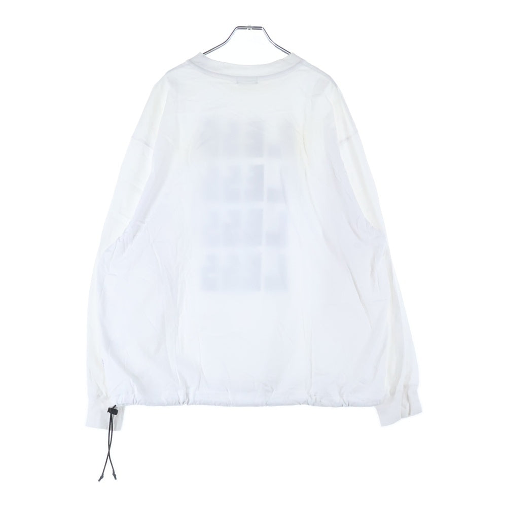 CLESSTE(クレスト) デザインプリント クルーネック 長袖Tシャツ カットソー ホワイト CLE-TE-2305