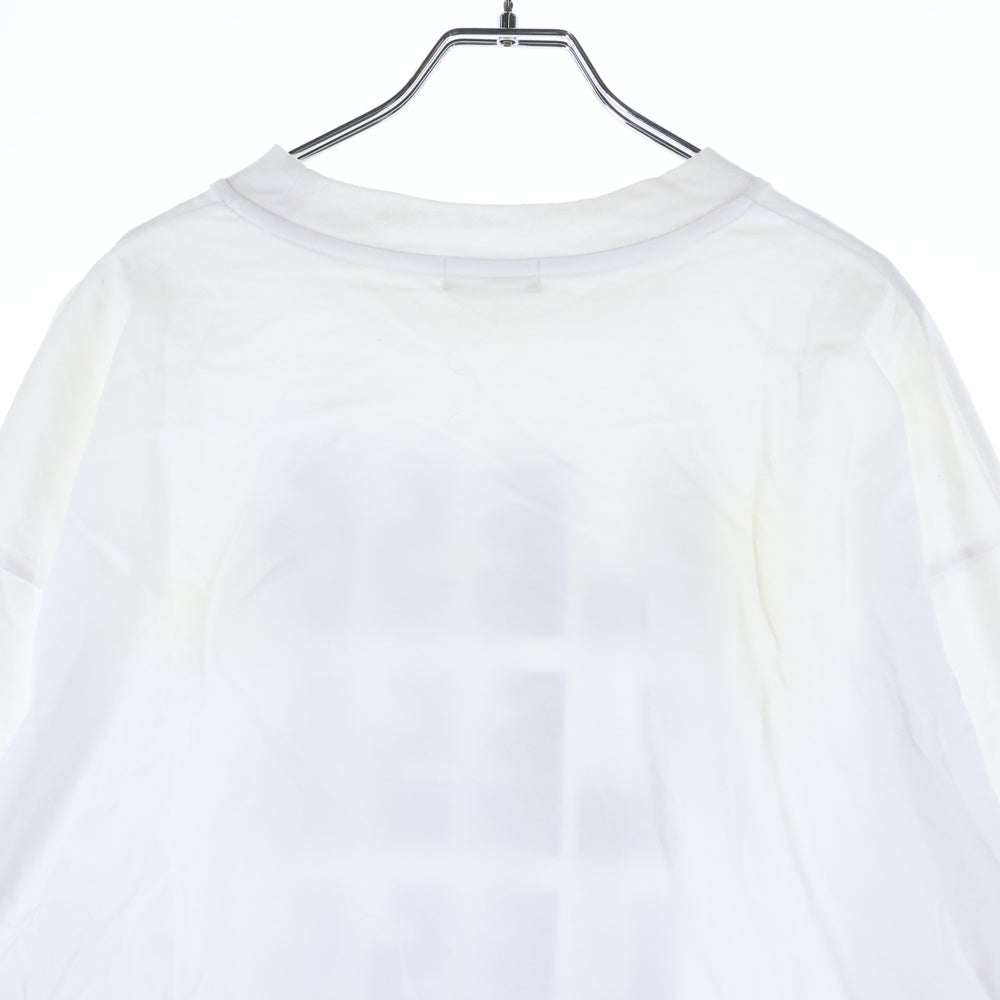 CLESSTE(クレスト) デザインプリント クルーネック 長袖Tシャツ カットソー ホワイト CLE-TE-2305