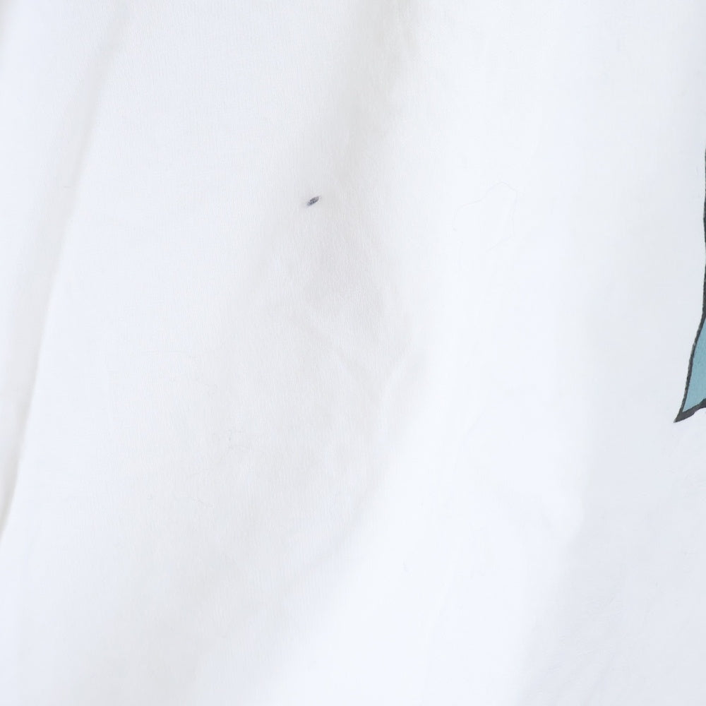 CLESSTE(クレスト) デザインプリント クルーネック 長袖Tシャツ カットソー ホワイト CLE-TE-2305