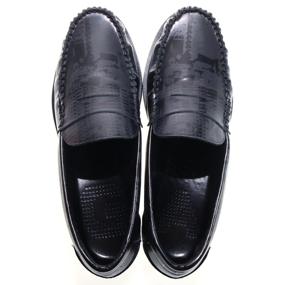 NO BRAND(ノーブランド) GADID ANONIEM ガディッド アノニム 総柄 ローファー ブラック