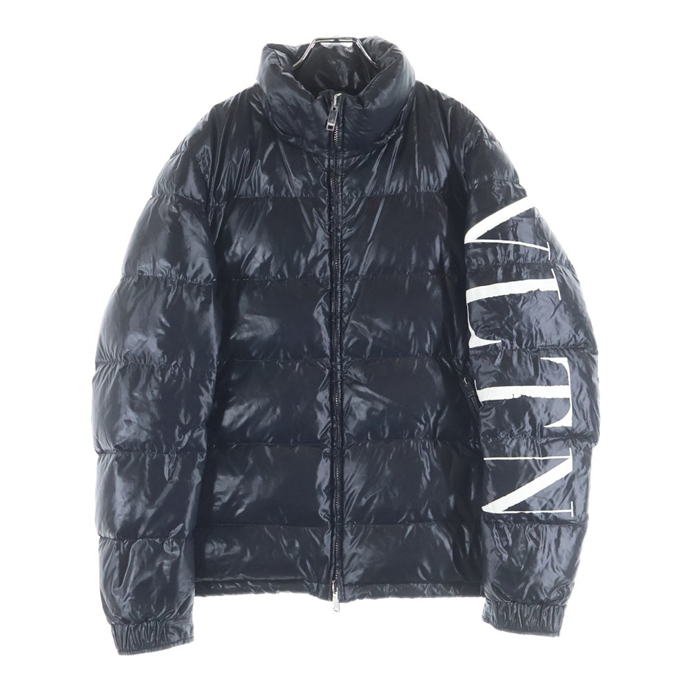 VALENTINO(ヴァレンティノ) 20AW 袖VLTNロゴプリント ジップアップ ダウンジャケット ブラック UV0CNA316SM