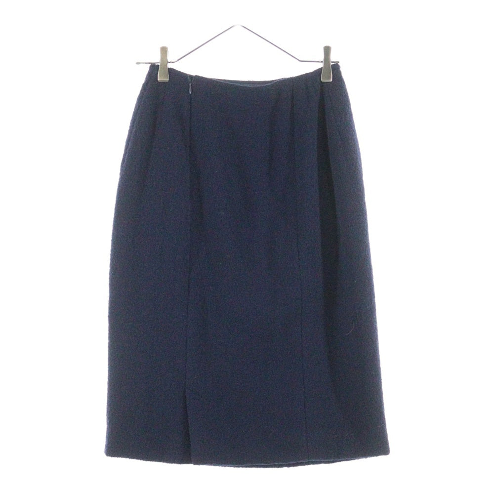 HERMES(エルメス) 馬車タグ ウール ダブルブレスト スーツ ジャケット スカート セットアップ レディース ネイビー