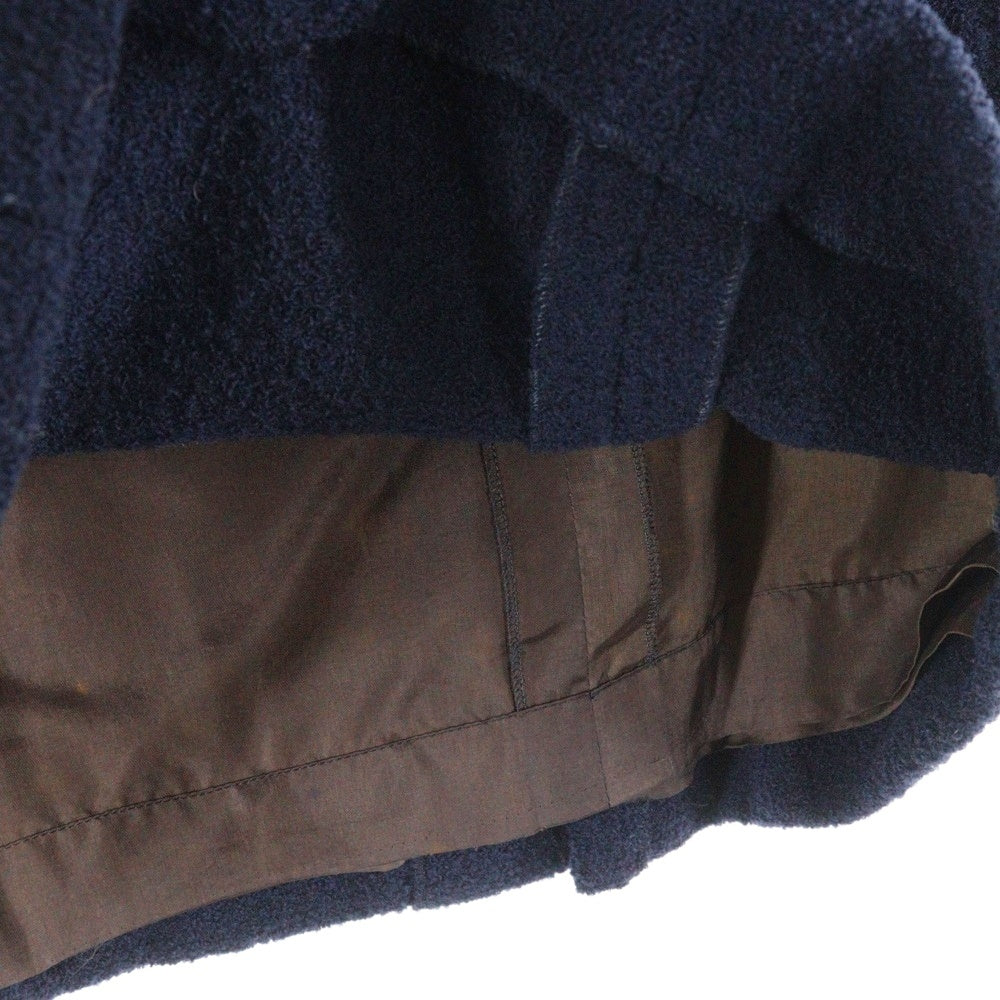 HERMES(エルメス) 馬車タグ ウール ダブルブレスト スーツ ジャケット スカート セットアップ レディース ネイビー