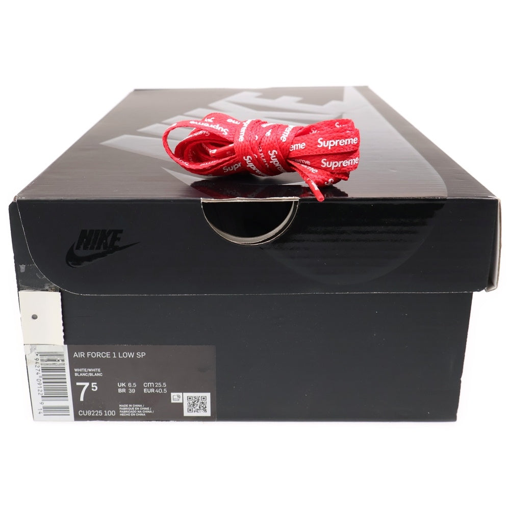 NIKE(ナイキ) ×SUPREME AIR FORCE 1 LOW シュプリーム エアフォース ローカットスニーカー ホワイト US7.5/25.5cm CU9225-100