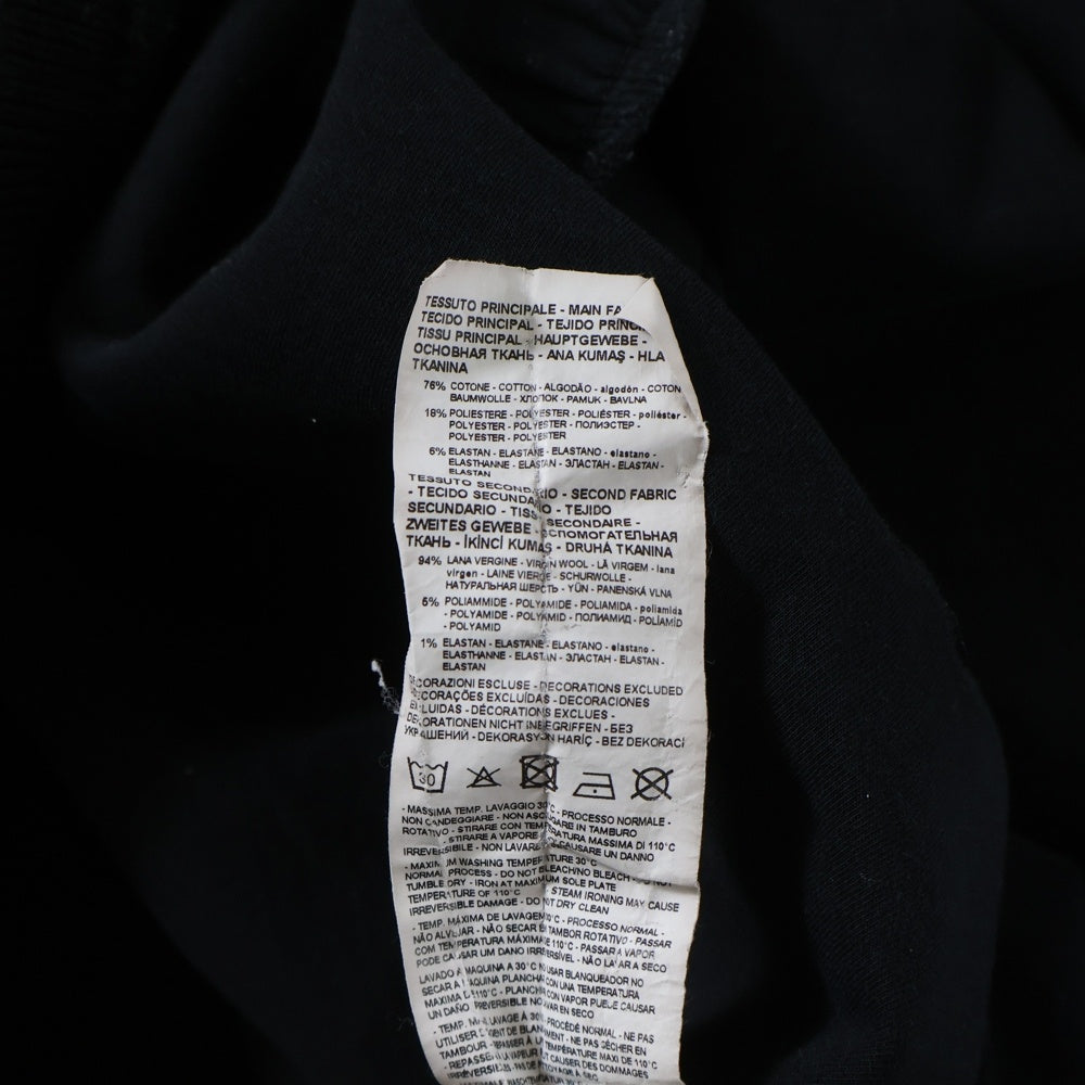 EMPORIO ARMANI(エンポリオアルマーニ) ワンポイント刺繍ロゴ 長袖スウェットシャツ ポロシャツ ブラック 6R1F83 1JHSZ