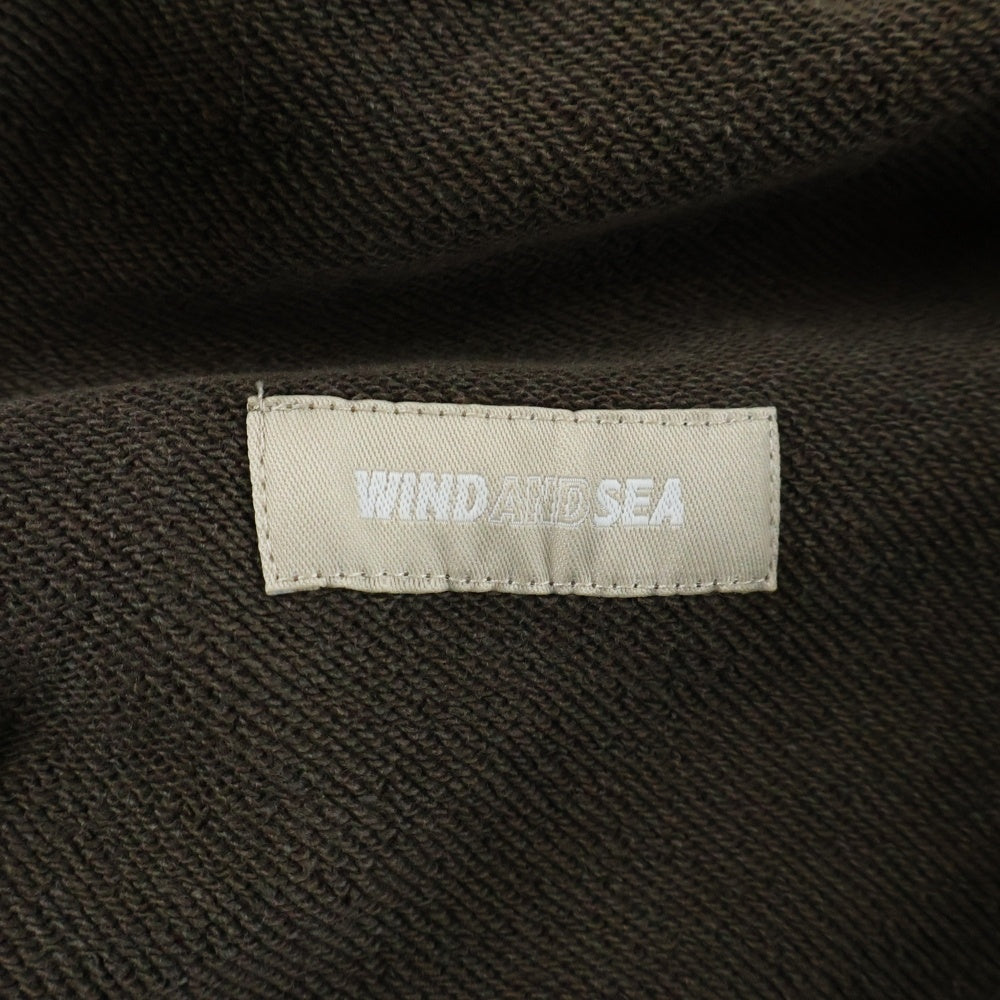 WIND AND SEA(ウィンダンシー) バックロゴ刺繍 ドローストリング ジョガースウェットパンツ ブラウン WDS-O-EPM-25-Q1-PT-01
