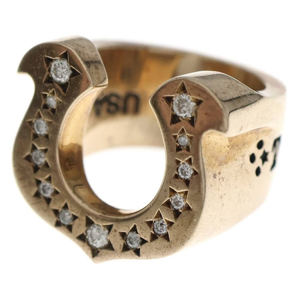 TENDERLOIN(テンダーロイン) T-H.SRING GOLD/STONE 8K ダイヤ ホースシューリング ゴールド