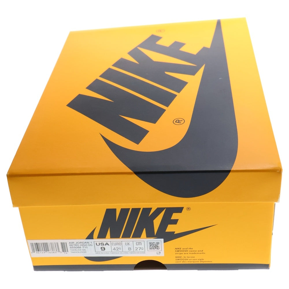 NIKE(ナイキ) AIR JORDAN 1 RETRO HIGH OG TAXI エアジョーダン 1 レトロ タクシー ハイカットスニーカー シューズ イエロー/ブラック US9/27cm 555088-711