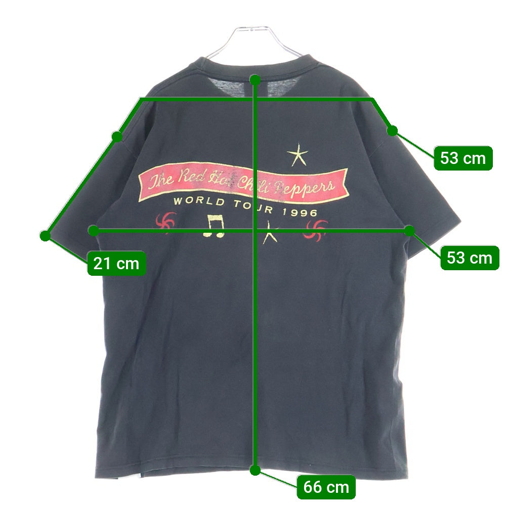 VINTAGE(ヴィンテージ) 90s レッドホットチリペッパーズ ワンホットミニット 1996ワールドツアー クルーネック半袖Tシャツカットソー ブラック