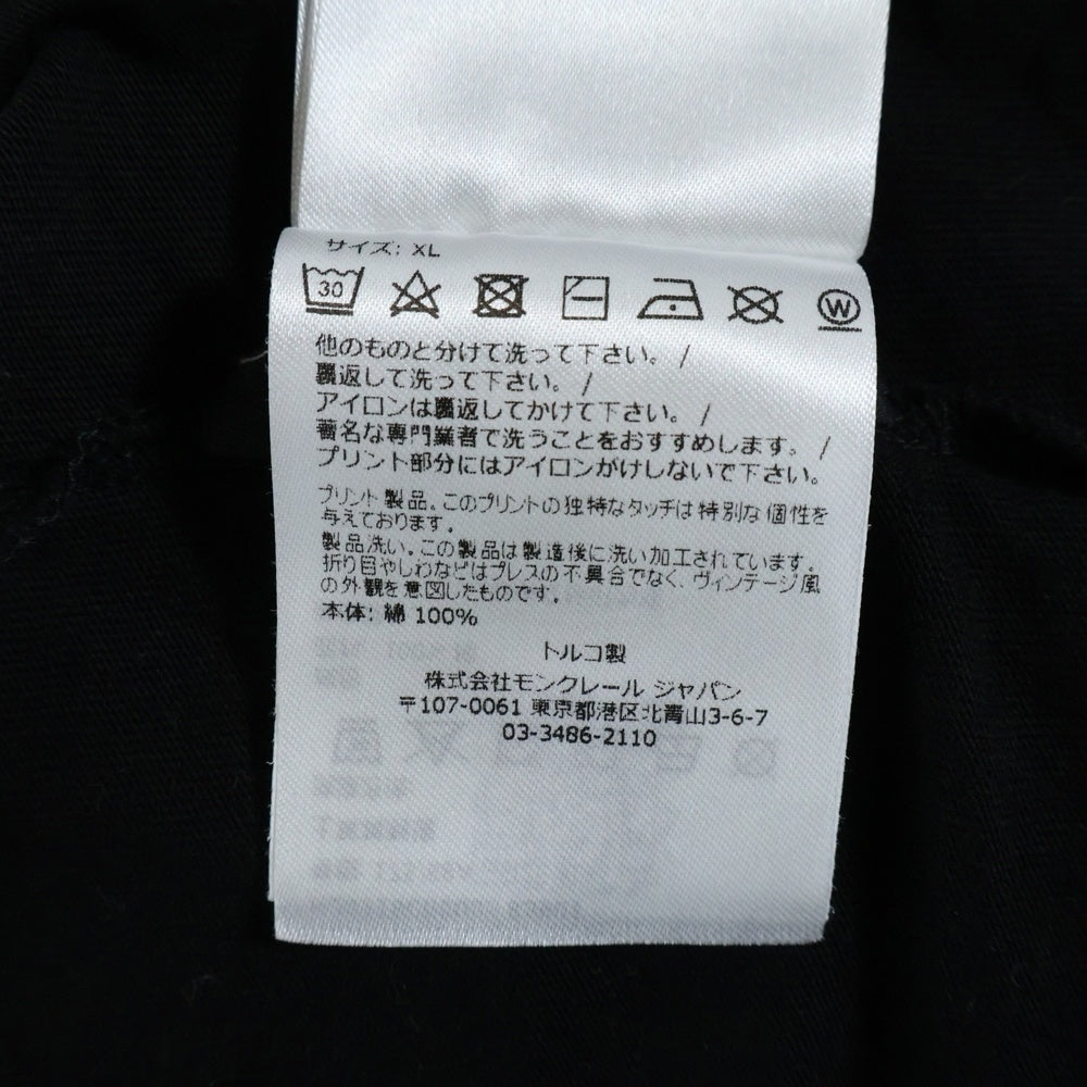 MONCLER(モンクレール) ×SPIDERMAN SS TSHIRT ×スパイダーマン 肩ワッペンロゴ クルーネック半袖Tシャツカットソー ブラック H20918C00005 8390T