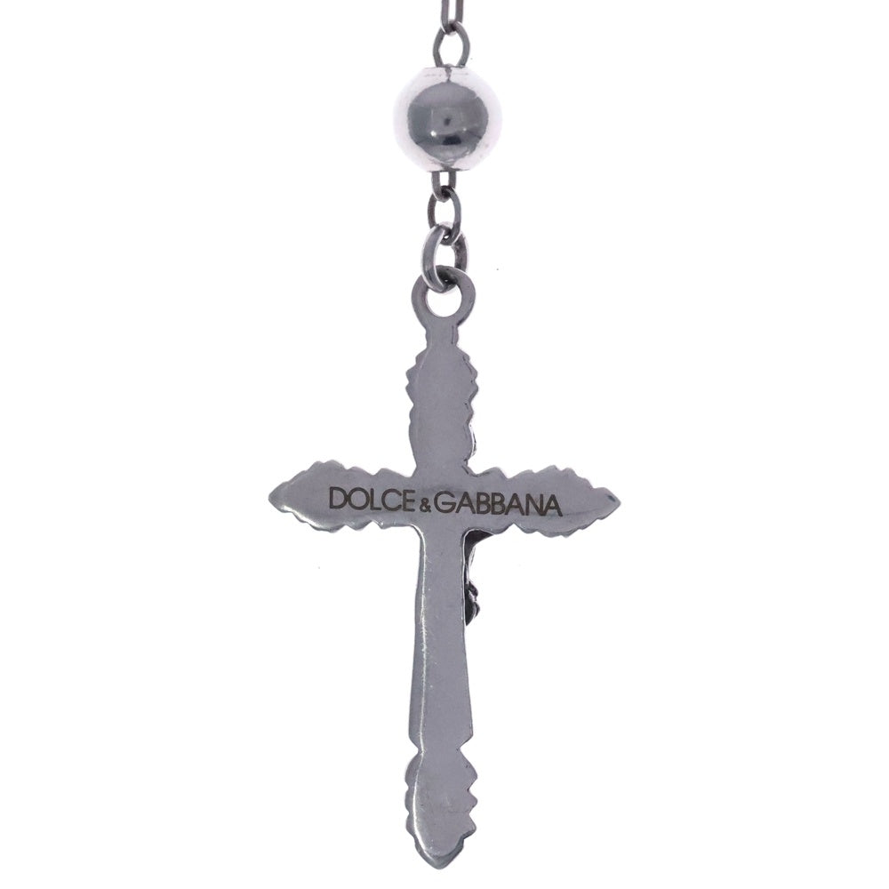 DOLCE & GABBANA(ドルチェアンドガッバーナ) SV925 メタルビーズロザリオ チェーンネックレス シルバー