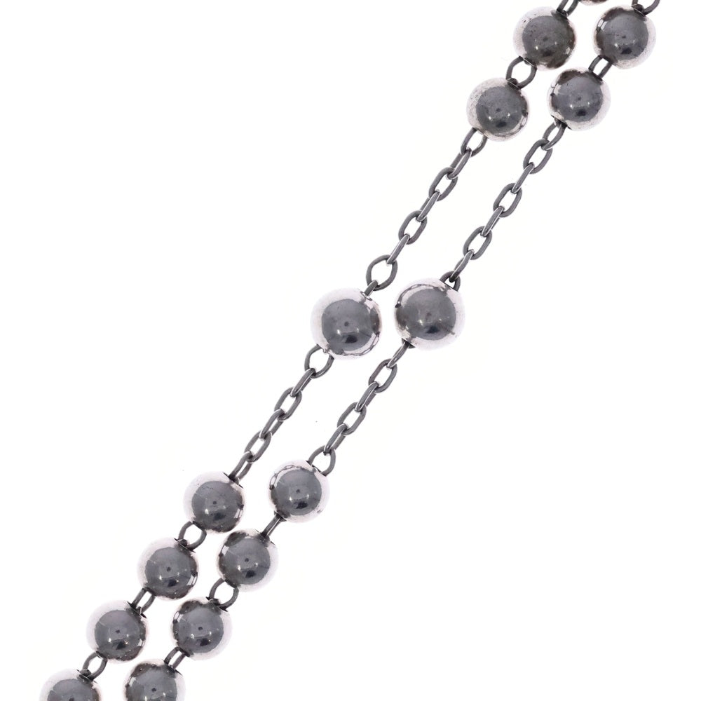 DOLCE & GABBANA(ドルチェアンドガッバーナ) SV925 メタルビーズロザリオ チェーンネックレス シルバー