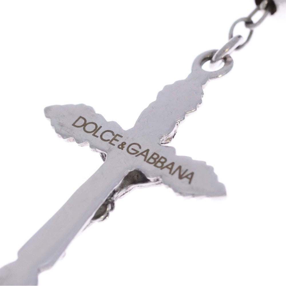 DOLCE & GABBANA(ドルチェアンドガッバーナ) SV925 メタルビーズロザリオ チェーンネックレス シルバー