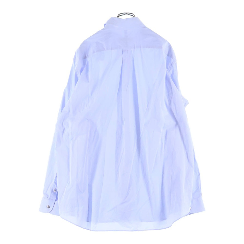 CHROME HEARTS(クロムハーツ) BS LEUR DRESS SHIRT BSフレアボタン オーバーサイズ コットン長袖シャツ ブルー