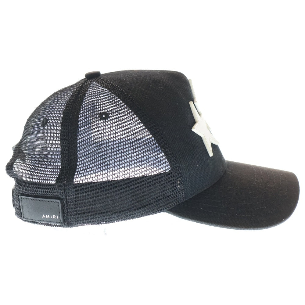 AMIRI(アミリ) 3 Starpatch Trucker Cap スリースターパッチ トラッカー メッシュキャップ 帽子 ブラック SRXMAH002SMRBC015