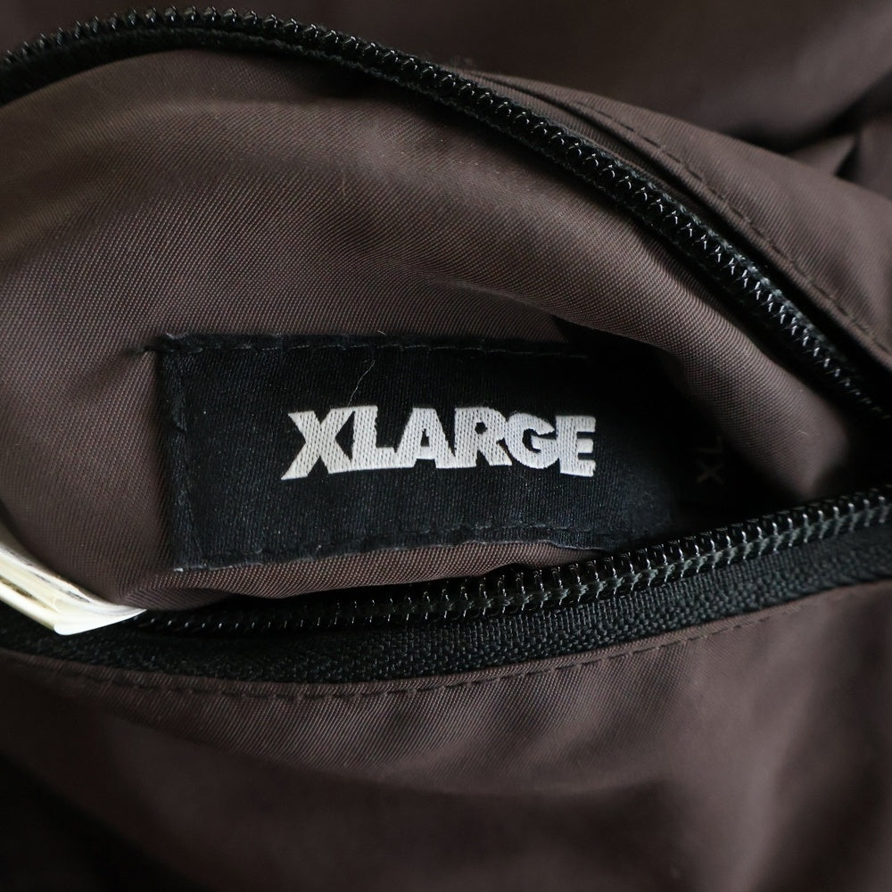 X-LARGE(エクストララージ) リバーシブル ジップアップ ダウンジャケット パープル/ブラウン 101224021011