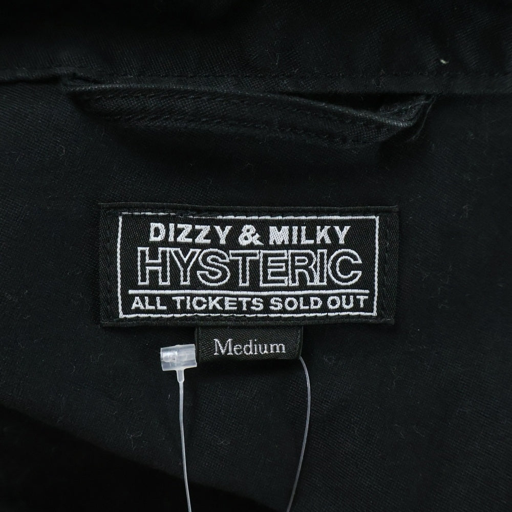 HYSTERIC GLAMOUR(ヒステリックグラマー) 23SS BAD AS MAMA M65 ミリタリー ワッペン バックプリント ベスト ブラック 02231AV01