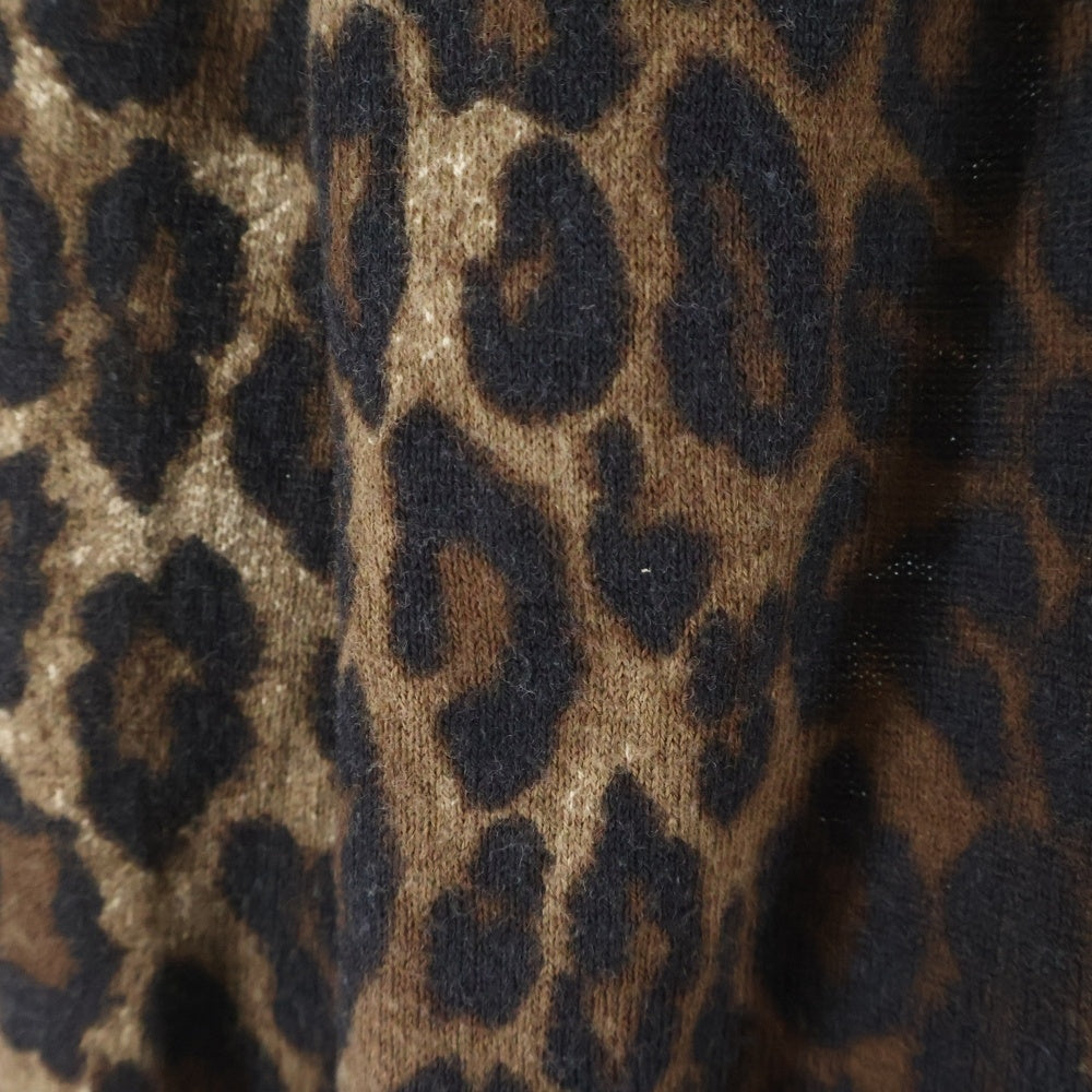 HYSTERIC GLAMOUR(ヒステリックグラマー) スタッズデザイン レオパード総柄 コットン カーディガン マルチカラー 0121ND02