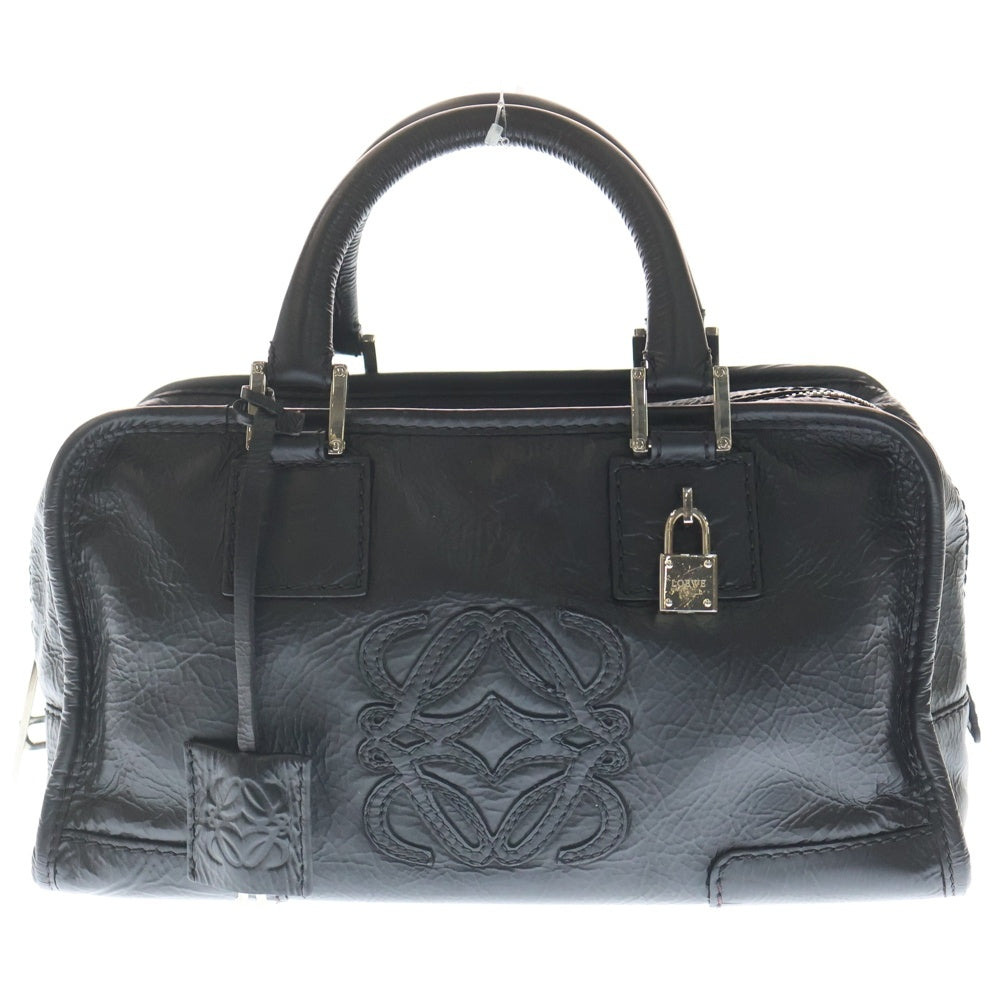 LOEWE(ロエベ) アマソナ28 アナグラムロゴ レザーハンドバッグ ブラック レディース