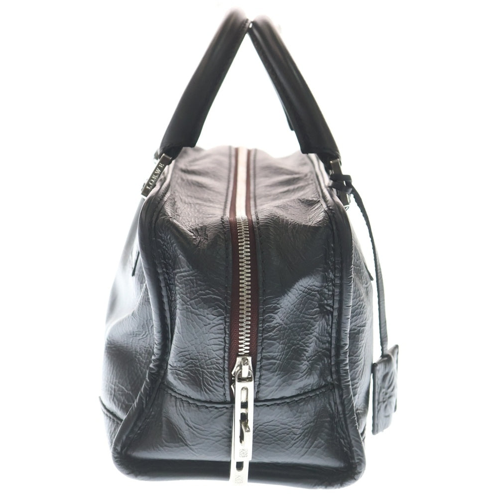 LOEWE(ロエベ) アマソナ28 アナグラムロゴ レザーハンドバッグ ブラック レディース