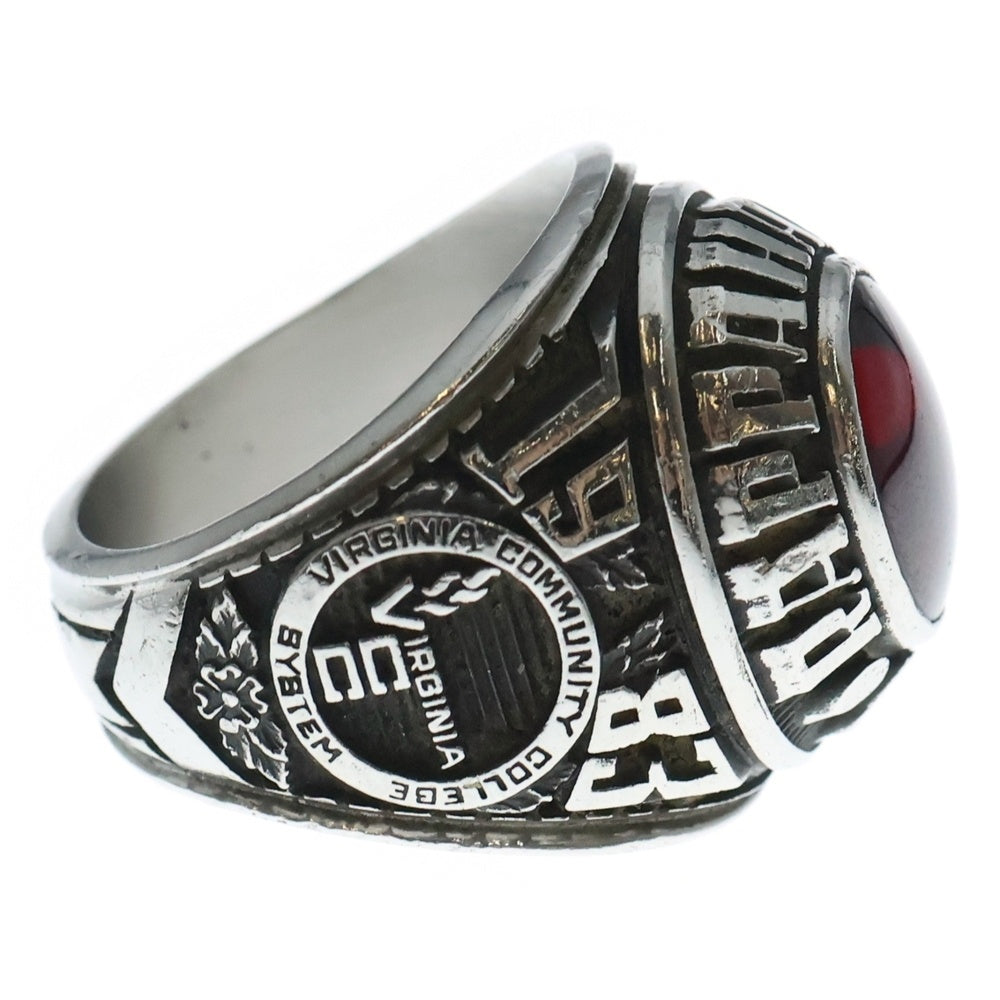 NO BRAND(ノーブランド) 1983年 USA製 Virginia Community College System バージニアコミュニティカレッジシステム カレッジリング シルバー/レッド