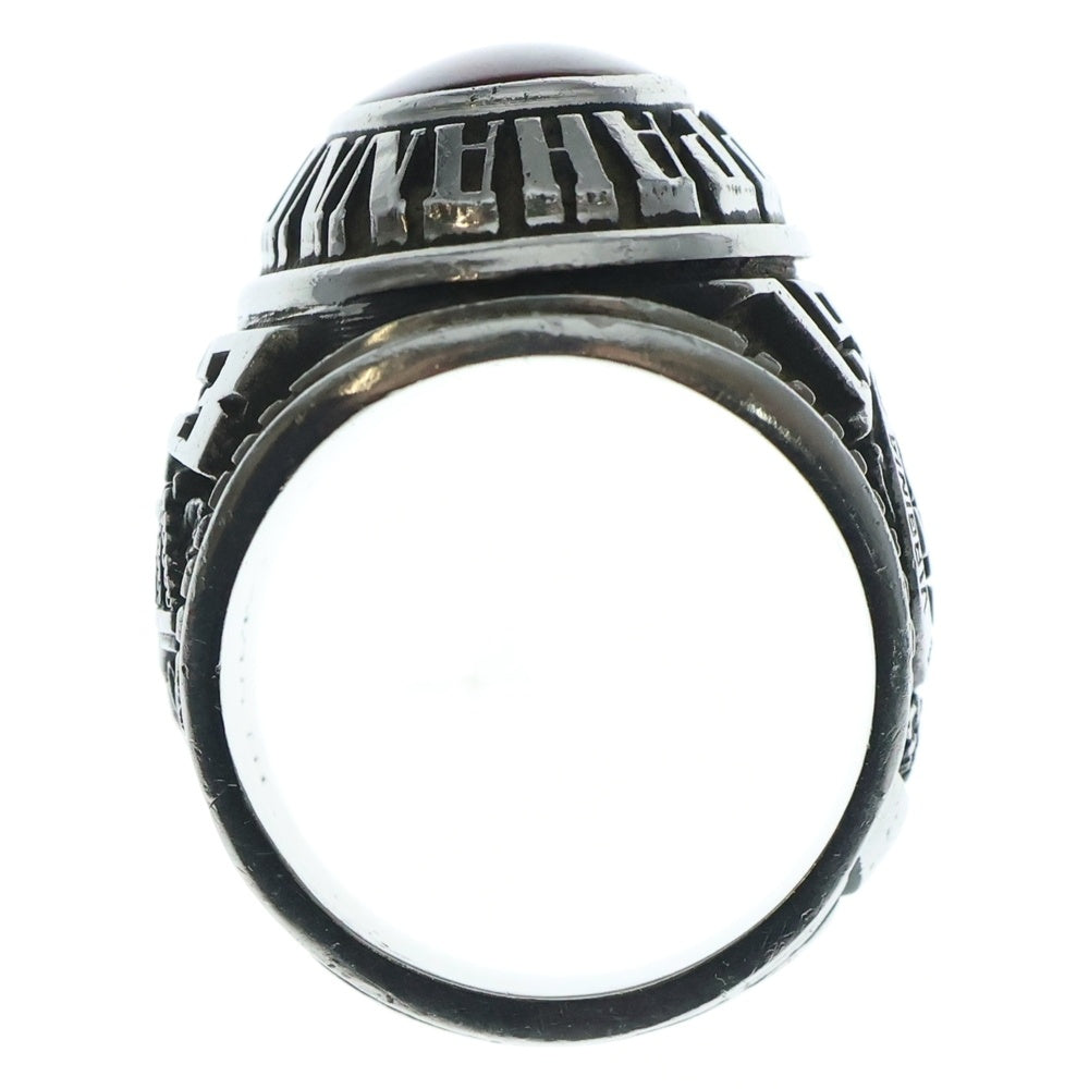 NO BRAND(ノーブランド) 1983年 USA製 Virginia Community College System バージニアコミュニティカレッジシステム カレッジリング シルバー/レッド