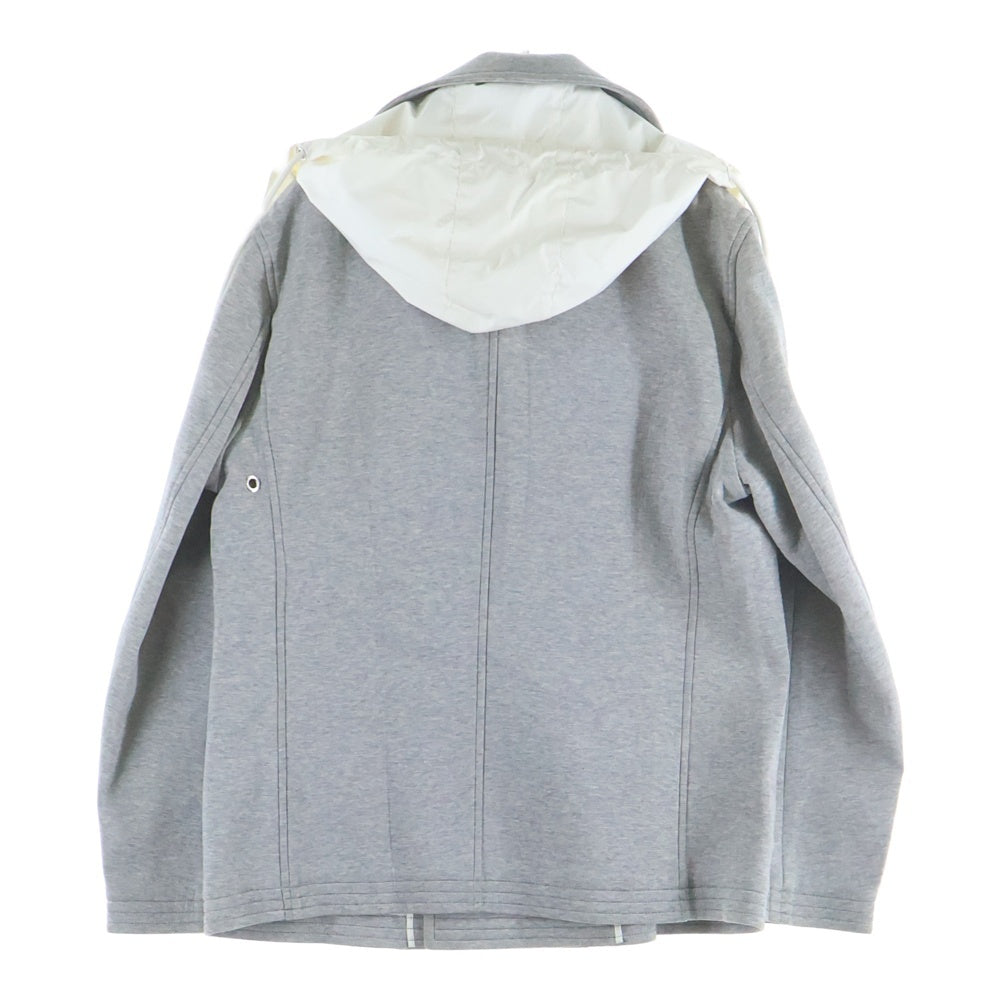MONCLER(モンクレール) EMILIEN B スウェット地 ダブルブレスト フーディー Pコート グレー B10914106985