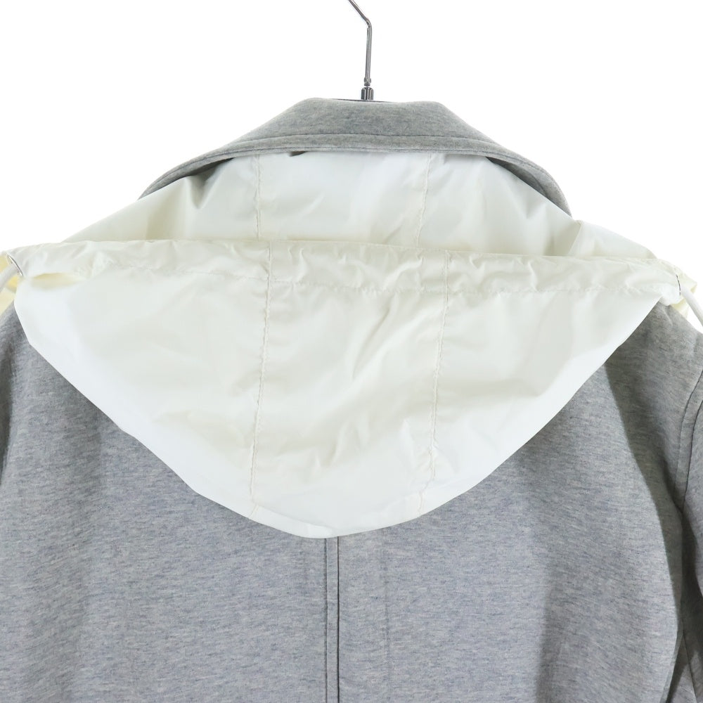 MONCLER(モンクレール) EMILIEN B スウェット地 ダブルブレスト フーディー Pコート グレー B10914106985