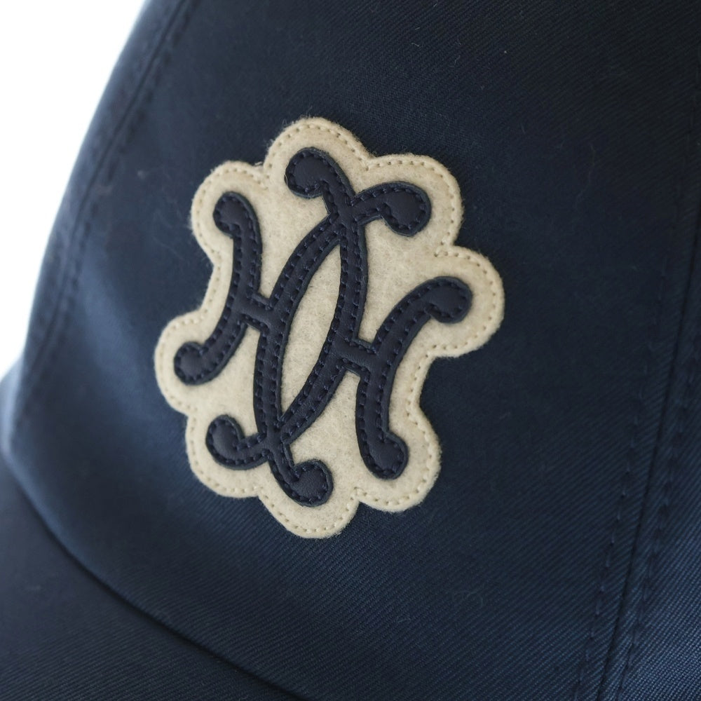 HERMES(エルメス) セレナ リフト レザーパッチロゴ キャスケットキャップ ネイビー