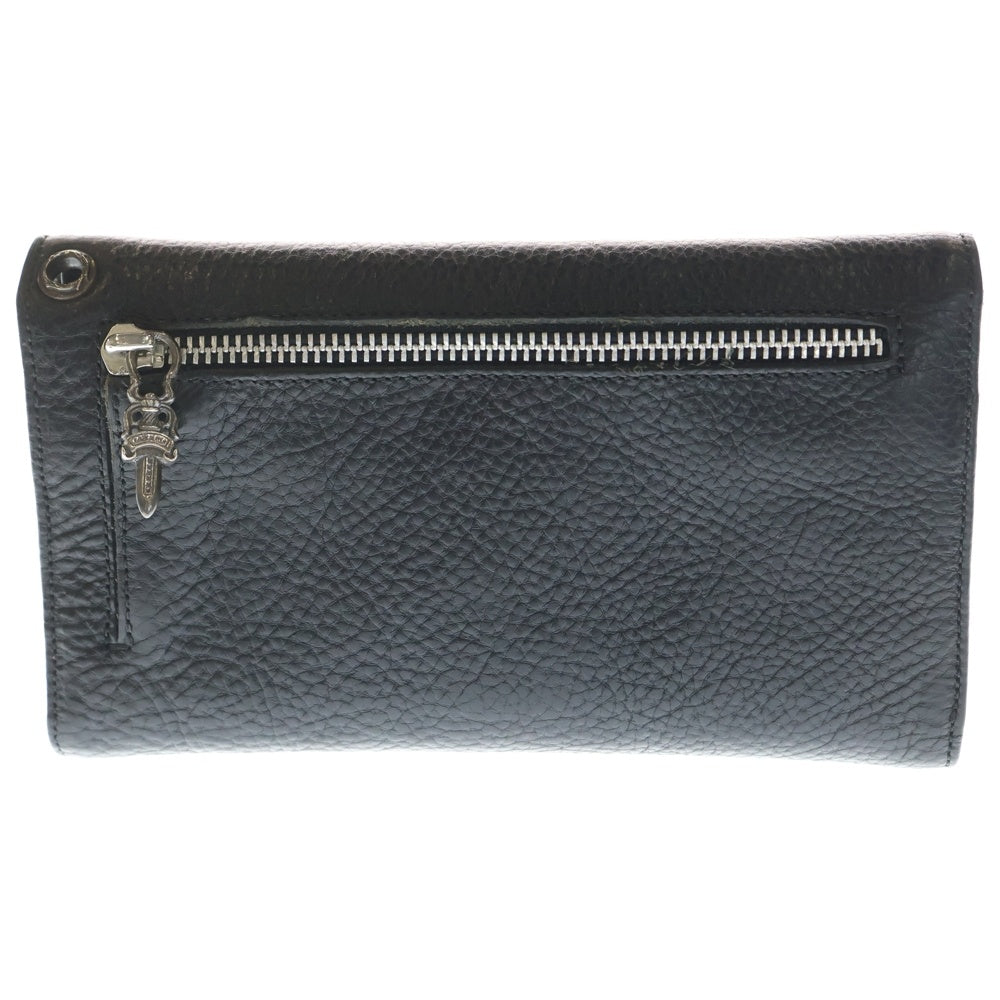 CHROME HEARTS(クロムハーツ) WAVE ウェーブ レザーウォレット 財布 ブラックBCA375