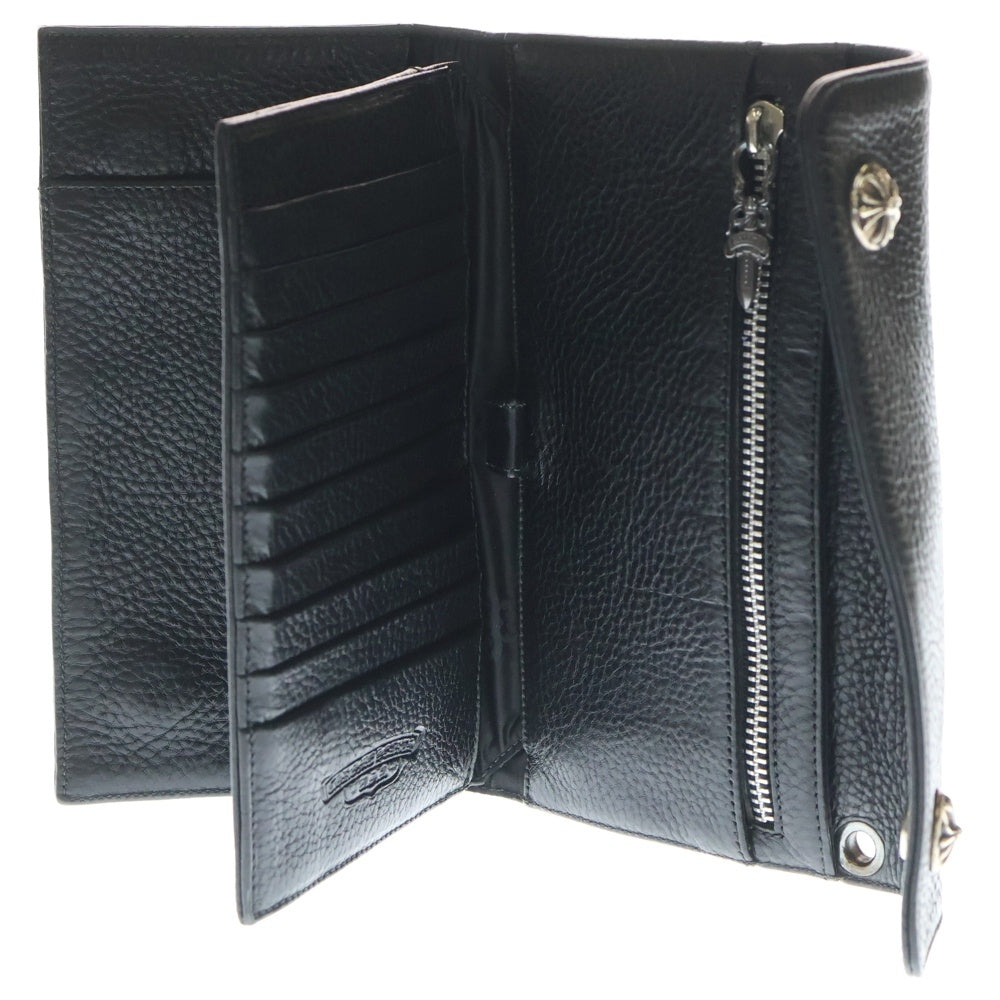 CHROME HEARTS(クロムハーツ) WAVE ウェーブ レザーウォレット 財布 ブラックBCA375