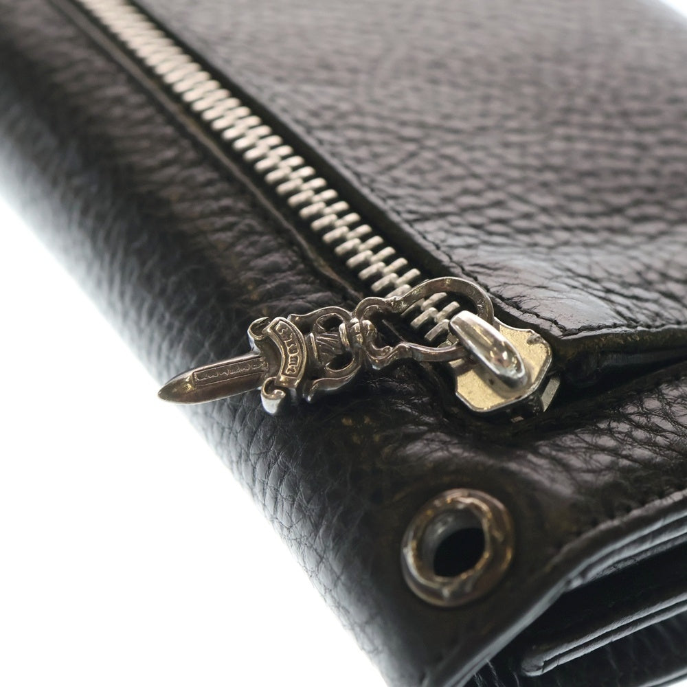 CHROME HEARTS(クロムハーツ) WAVE ウェーブ レザーウォレット 財布 ブラックBCA375