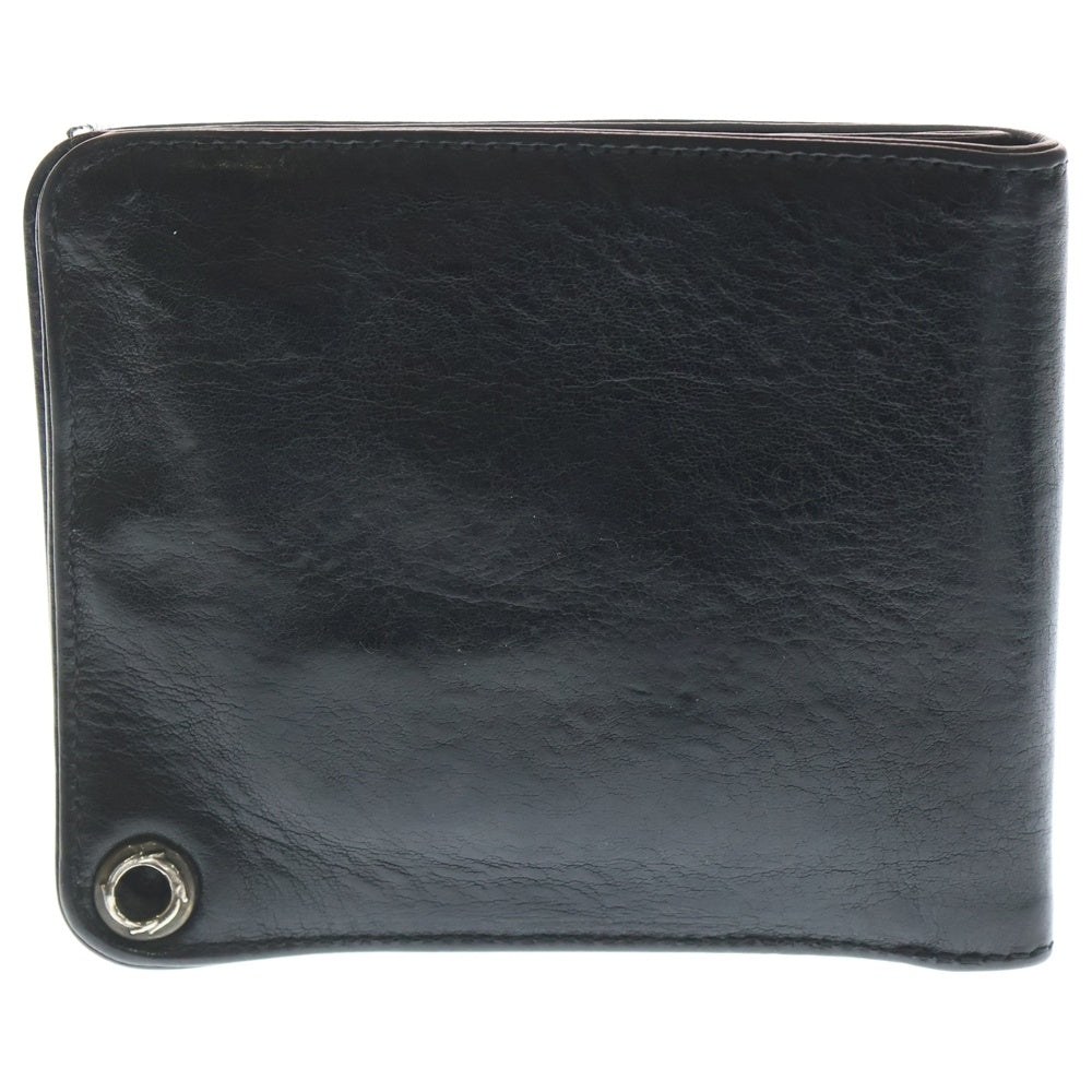 CHROME HEARTS(クロムハーツ) 1SNAP 1スナップ クロス ボールボタン レザーウォレット 財布 ブラック BCA361