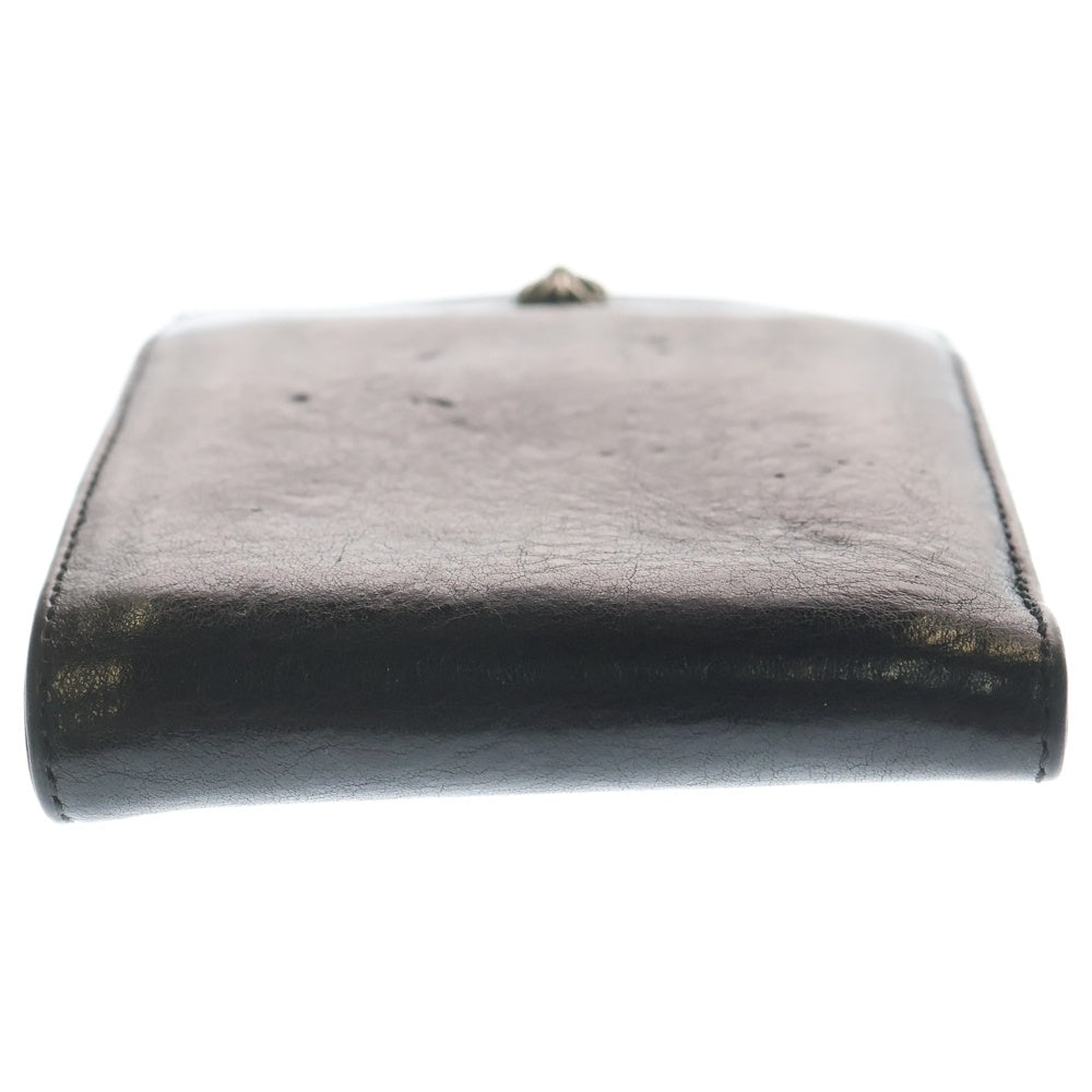 CHROME HEARTS(クロムハーツ) 1SNAP 1スナップ クロス ボールボタン レザーウォレット 財布 ブラック BCA361