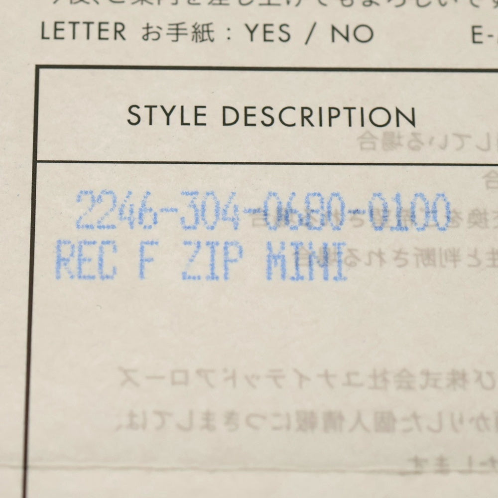 CHROME HEARTS(クロムハーツ) REC F MINI ミニラウンドジップレザーコンパクトウォレット 財布 ホワイト