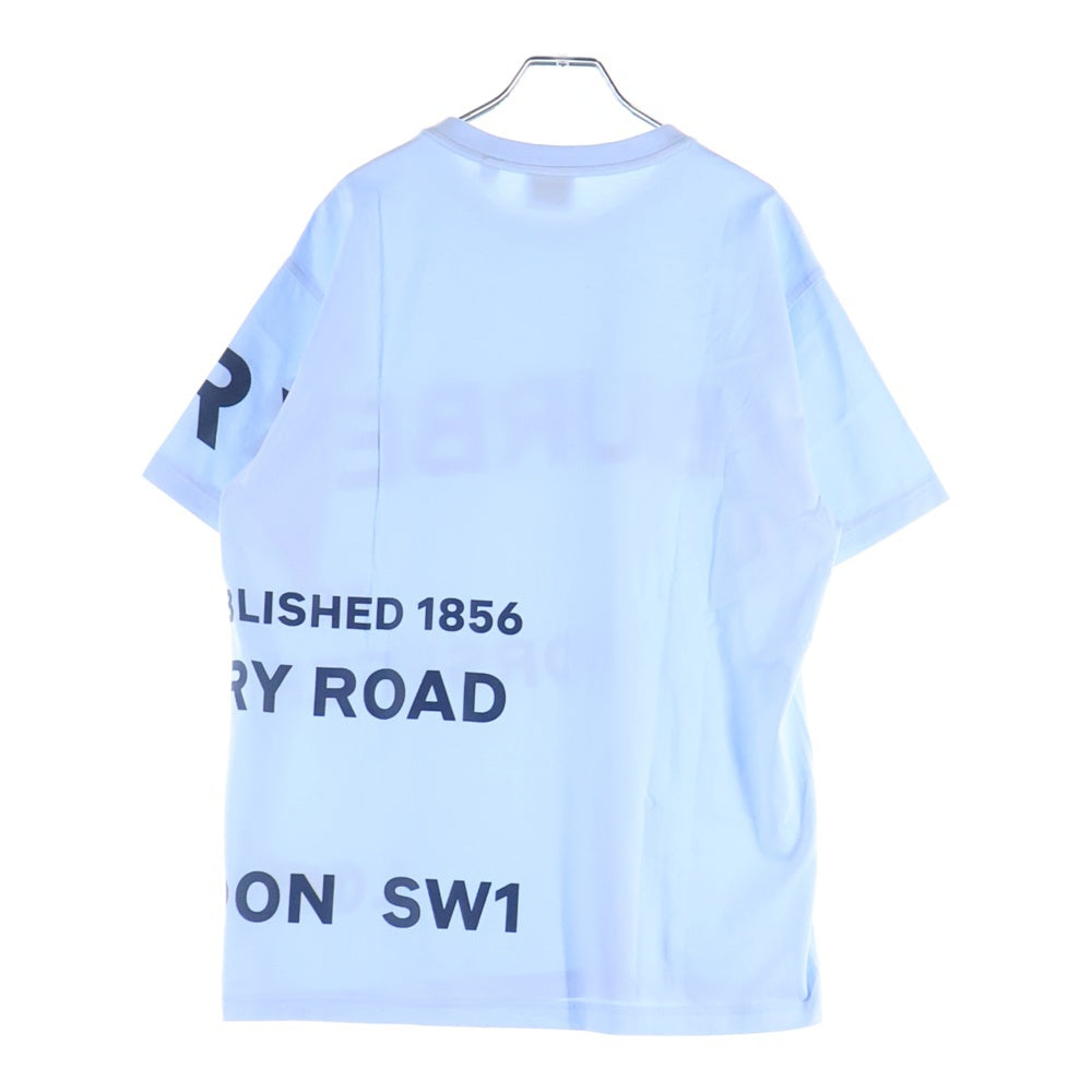 BURBERRY(バーバリー) ホースフェリーロゴ クルーネック半袖Tシャツカットソー ライトブルー 8040765