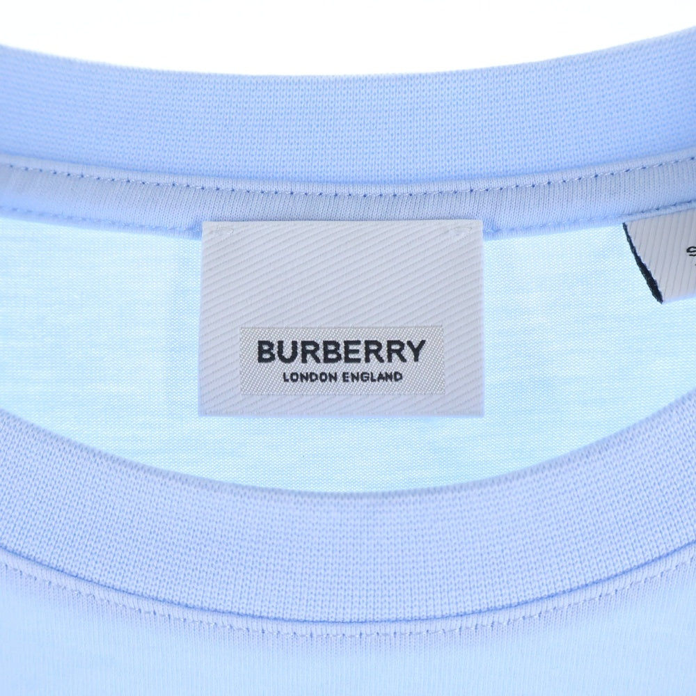 BURBERRY(バーバリー) ホースフェリーロゴ クルーネック半袖Tシャツカットソー ライトブルー 8040765